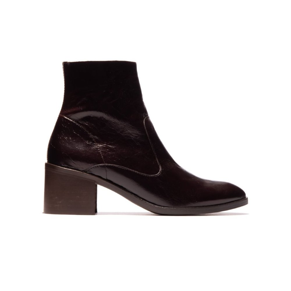 FRESNO dark brown leather boots | L'intervalle - Picture 5 of 5